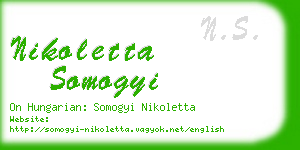 nikoletta somogyi business card